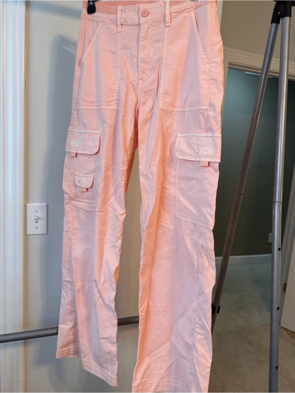Light Pink American Eagle Cargo Stretch Pants